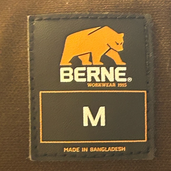 Berne Original Washed Quilt Lined Hooded Jacket in Bark 10-12 Med - Picture 5 of 8